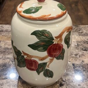 Vintage Hand Painted Franciscan Apple Large Cookie Jar